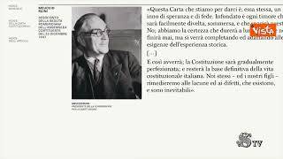 75esimo anniversario della Costituzione, il video celebrativo del Senato