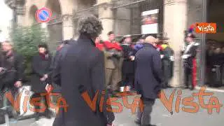 Il ministro Sangiuliano ai funerali di Frattini