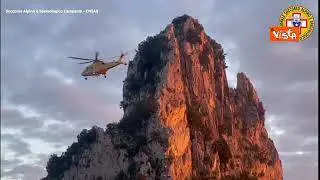 Lo spettacolare intervento del Soccorso Alpino ai Faraglioni di Capri
