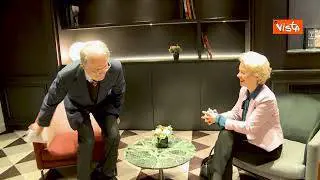 L’incontro della Presidente Commissione Ue von der Leyen con Romano Prodi a Roma