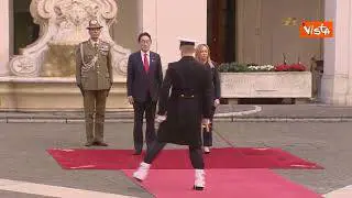 Meloni riceve a Palazzo Chigi il Primo Ministro del Giappone Fumio Kishida