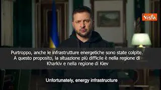 SOTTOTITOLI Zelensky: "Oltre 30 missili russi sull'Ucraina, più di 20 sono stati abbattuti"