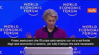 Von der Leyen a Davos: "Aiuti Ue all'Ucraina finché servirà"
