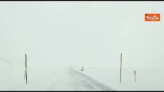 Neve in Umbria, le immagini da Norcia