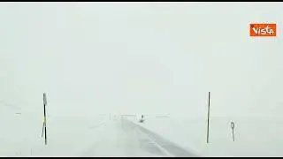 Neve in Umbria, le immagini da Norcia