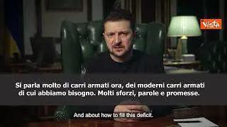 SOTTOTITOLI Zelensky: "Non ci servono 5 o 10 carri armati, ma molti di più"