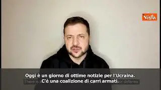 SOTTOTITOLI Zelensky: "C'è la 'coalizione dei carri armati' per l'Ucraina"