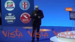 Pino Insegno all'incontro del centrodestra per le regionali: "Ho fatto una scelta di campo"