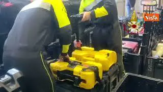 Termocamere, geofoni e kit da taglio, ecco le attrezzature inviate in Turchia dai Vigili del Fuoco