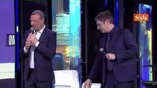 Schillaci insieme ad Amadeus a Sanremo per evento su prevenzione tumori, le immagini