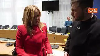 Consiglio europeo, ecco il colloquio tra Meloni e Zelensky a margine della riunione