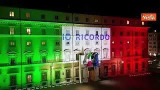 Foibe, Palazzo Chigi illuminato con la scritta "Io ricordo"