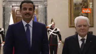 Mattarella riceve al Quirinale l’Emiro del Qatar, lo Sceicco Tamin Bin Hamad Al-Thani