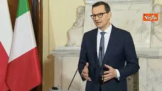 Meloni in Polonia, Morawiecki: "Pace deve prevalere, abbiamo parlato di invio di armi in Ucraina"