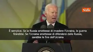 Biden: "Guerra è una scelta di Putin"