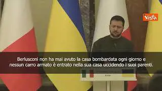 Zelensky: “Berlusconi? Non gli hanno mai bombardato la casa"