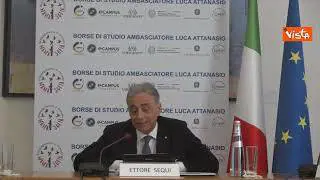 Attanasio, Sequi (Farnesina): "Borse di studio aprono a relazioni vantaggiose per tutti"