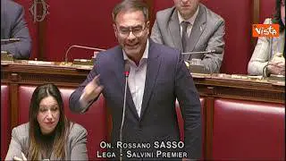 Valditara, Sasso (Lega) all'opposizione durante intervento Camera: Non fate i fascisti