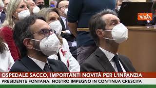 Fontana inaugura pediatria infettivologica al Sacco di Milano: "Investiamo sui nostri ospedali"