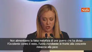 Meloni: Pace è un interesse comune non solo dell'Occidente