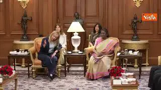 India-Italia, Meloni ricevuta dalla presidente della Repubblica Murmu