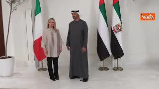 Meloni negli Emirati Arab, l'incontro con il presidente bin Zayed Al Nahyan