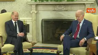 Biden riceve il Cancelliere tedesco Scholz alla Casa Bianca