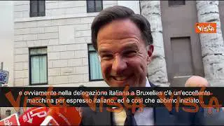 Giorgia, ho un disperato bisogno di un espresso, Rutte racconta del caffè a Bruxelles