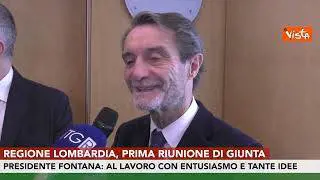 Fontana presiede la prima Giunta in Lombardia: "Grande entusiasmo"