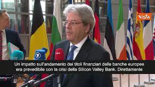 Gentiloni: Al momento nessun rischio di contagio Ue dovuto a crisi Silicon Valley Bank