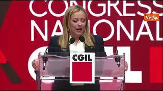 Meloni: "Complimenti a polmoni e corde vocali di Landini"