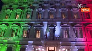 Giornata dell'Unità Nazionale, il Tricolore illumina il Senato