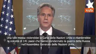 SOTTOTITOLI Blinken: Mondo non si lasci ingannare da nessuna mossa tattica russa sostenuta da Cina