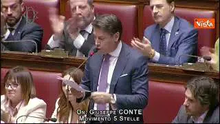 Conte a Meloni: "Lei la faccia ce la mette, ma una faccia di bronzo"