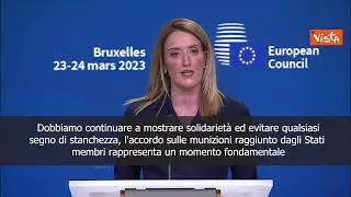 SOTTOTITOLI Metsola: Continuare a sostenere l'Ucraina ed evitare qualsiasi segno di stanchezza