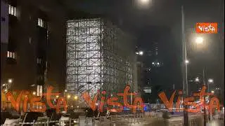 Consiglio europeo, ecco Palazzo Europa di sera