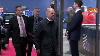 Scholz arriva al Consiglio europeo