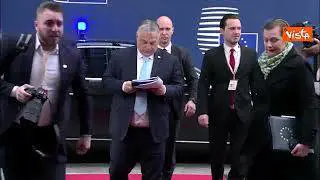 Orban arriva al Consiglio Ue