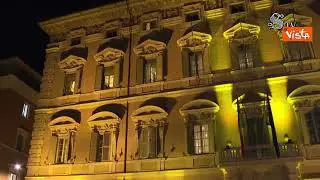 Il Senato illuminato di giallo per la giornata mondiale sull'endometriosi