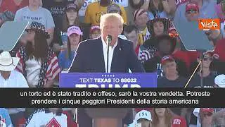 Trump apre la campagna elettorale per il 2024: "Rieleggetemi e sarete vendicati"