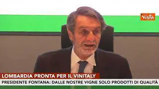 Vinitaly, Fontana: "Presenza lombarda all'insegna della qualità"