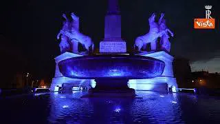 Il Quirinale illuminato di blu per la giornata Mondiale della Consapevolezza dell'Autismo