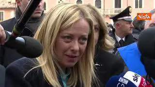 Meloni a L'Aquila: "Non potevamo mancare. Città resiliente, ha dato esempio"