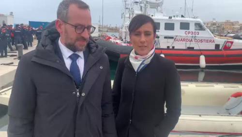 Sara Kelany e Francesco Filini a Lampedusa