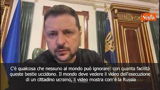 SOTTOTITOLI Decapitazione prigioniero ucraino, Zelensky: Russi sono bestie che uccidono con facilità