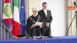 Mattarella alla Riunione straordinaria della Corte costituzionale. Le immagini