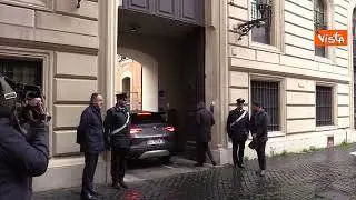Le immagini dell'arrivo di Giorgia Meloni a Palazzo San Macuto, in audizione al Copasir