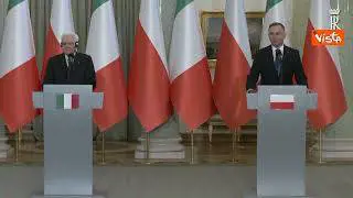 Duda: Lieti della visita del Presidente Mattarella in Polonia