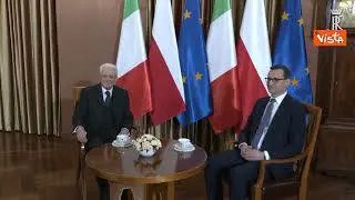 Mattarella incontra il Primo Ministro della Repubblica di Polonia, Mateusz Morawiecki