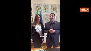 Sicurezza stradale, Salvini con Miss Italia: "Ragazzi, al volante fatevi guidare da buonsenso"